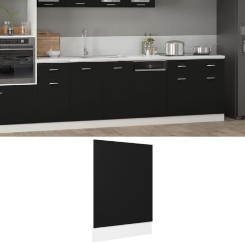 Front för diskmaskin “Lyon” svart 45x3x67 cm konstruerat trä