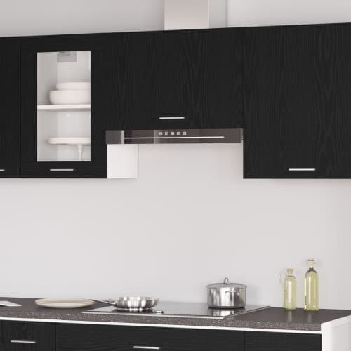 Hängskåp i Svart Ek - 60x31x60 cm, Tillverkat av Konstruerat trä