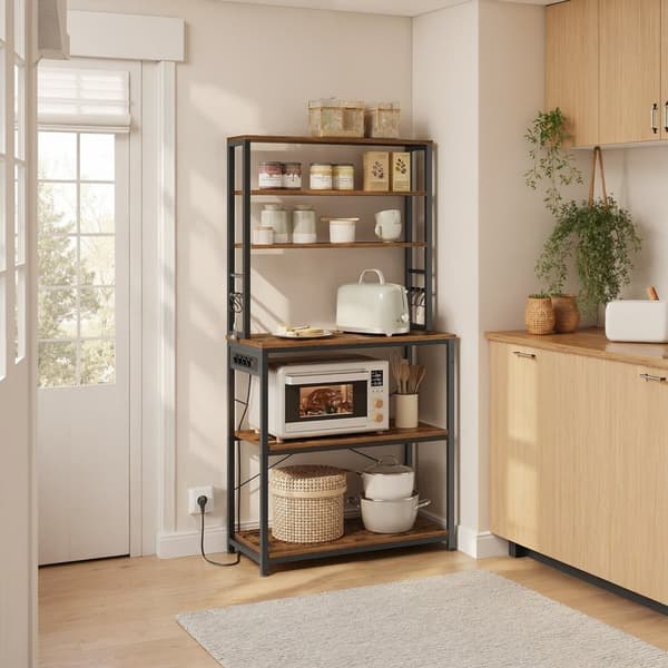 Keukenplank met stopcontacten, staande plank, magnetronplank