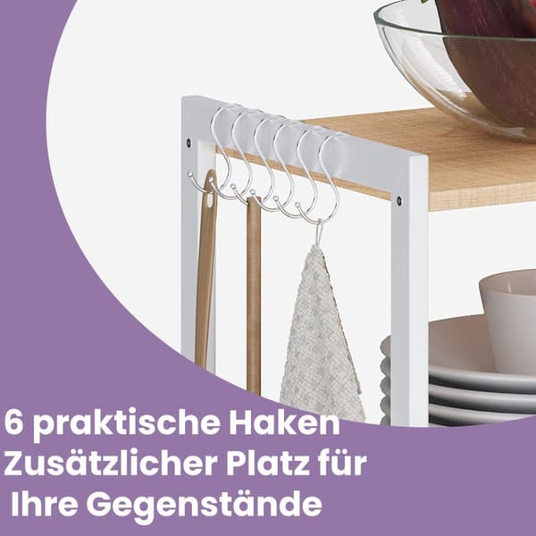 Køkkenhylde, stående planke, bageri med kroge og hylder