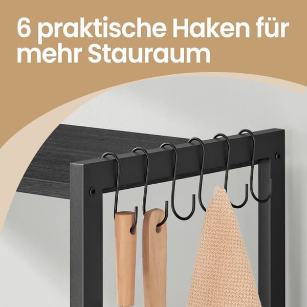 Keukenplank, staande plank, bakkersplank met haken en planken