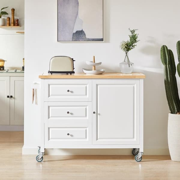 Keittiösaari, FKW106-WN, 120x45x92 cm, Valkoinen