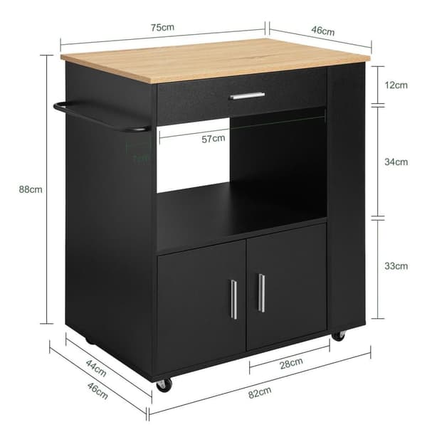 Kökswagen, FKW113-SCH, 75x46x88 cm, Brun
