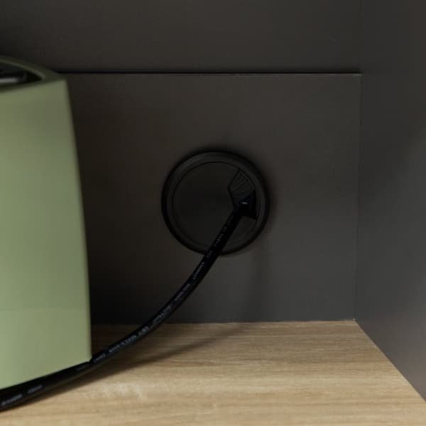 Rootz Buffet - Kitchen Storage Cabinet - High Industrial Design - Modern Elegance - 60L X 42B X 180H CM - Grå och brun