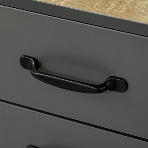 Rootz Buffet - Kitchen Storage Cabinet - High Industrial Design - Modern Elegance - 60L X 42B X 180H CM - Grå och brun