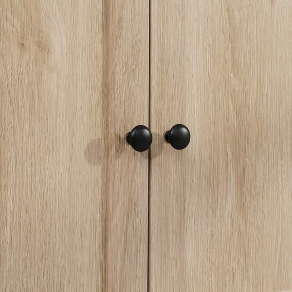 Rootz Kitchen Buffet Cabinet - Alsidig opbevaring - brunt skab - sofistikeret note - MDF, 74 cm x 39,5 cm x 183 cm