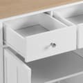 Miniatyrbillede 4 af 6: Rootz Kitchen Cabinet - Side Cabinet - Storage Cabinet - Landstil design - 76 x 48 x 91 cm - Hvid og brun
