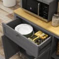 Pikkukuva 4 / 6: Rootz -keittiön kaapin buffet - ruokasalin esittely - harmaa säilytysyksikkö - runsaasti säilytystilaa - 100 cm x 40 cm x 180cm