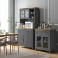 Pikkukuva 2 / 6: Rootz -keittiön kaapin buffet - ruokasalin esittely - harmaa säilytysyksikkö - runsaasti säilytystilaa - 100 cm x 40 cm x 180cm