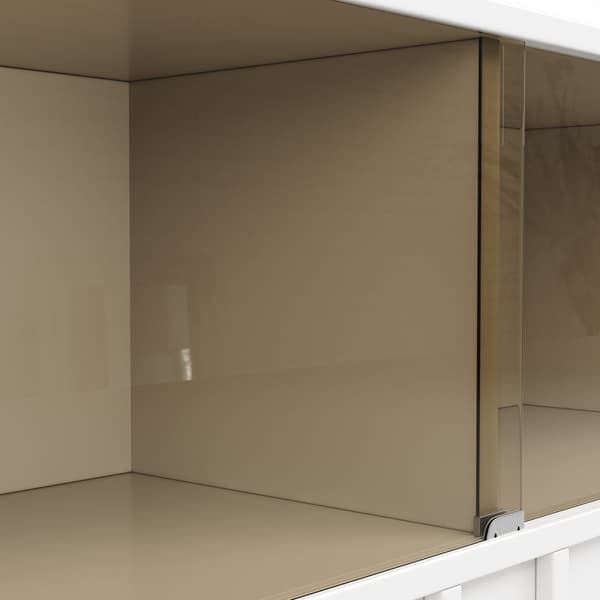 Rootz Kitchen Cabinet Sideboard - förvaringsskåp - Glasdörrskåp - rymlig design - 120 cm x 33 cm x 95 cm