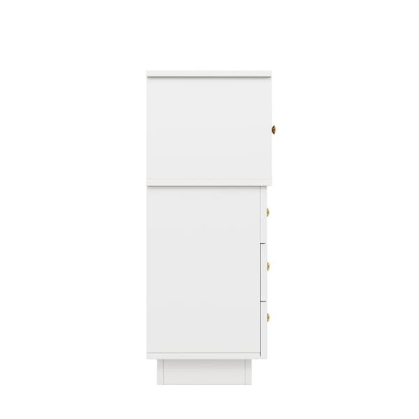 Rootz Kitchen Cabinet Sideboard - förvaringsskåp - Glasdörrskåp - rymlig design - 120 cm x 33 cm x 95 cm