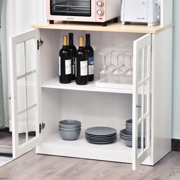Rootz Kitchen Buffet - Kitchen comer - Display Cabinet - Elegant Design - 80 cm x 37 cm x 183 cm