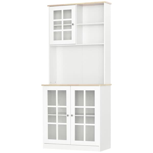 Rootz Kitchen Buffet - Kitchen comer - Display Cabinet - Elegant Design - 80 cm x 37 cm x 183 cm