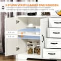 Miniatyrbild 5 av 9: Sidobord, 105x40x76 cm, Vit