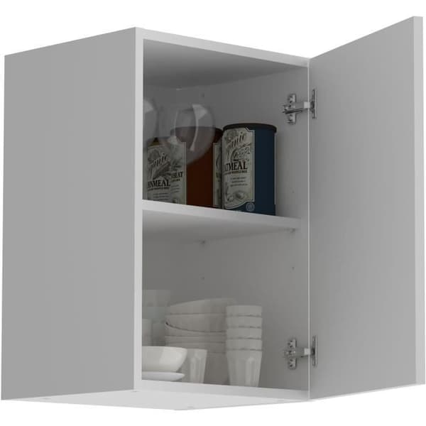 OSLO køkkenskab - Mat hvid - 1 låge + hylde - B 40 x D 36 x H 58 cm