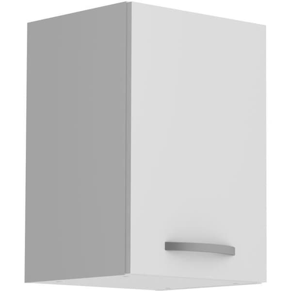 OSLO køkkenskab - Mat hvid - 1 låge + hylde - B 40 x D 36 x H 58 cm