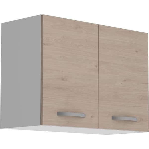 OSLO 2-ovinen seinäkaappi - Jackson Oak -kuosi - P 80 x S 36 x K 58 cm