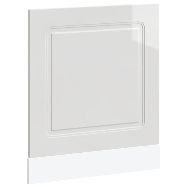 Diskmaskinspanel högglans vit 60x1,5x67 cm konstruerat trä