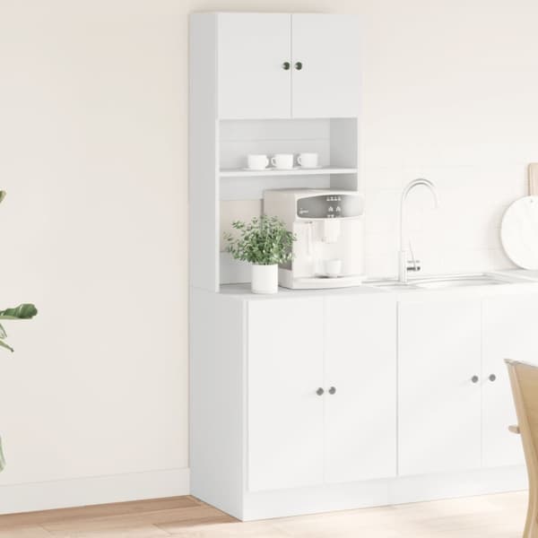 Köksskåp vit 60x50x180 cm konstruerat trä