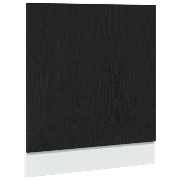 Diskmaskinspanel svart ek 60x1,5x67 cm konstruerat trä