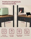 Miniatyrbild 3 av 6: KitchenPlank - 4 nivåer - med uttag - vintage brun - bläck -svart