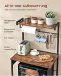 Miniatyrbild 5 av 6: KitchenPlank - 4 nivåer - med uttag - vintage brun - bläck -svart