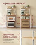 Miniatyrbild 4 av 6: KitchenPlank - 4 nivåer - med uttag - Golden Oak - Mat White