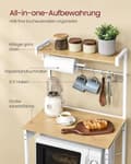 Miniatyrbild 5 av 6: KitchenPlank - 4 nivåer - med uttag - Golden Oak - Mat White