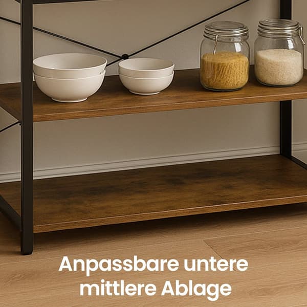 KitchenPlank - Industrial - Vintage Brown - Svart