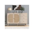 Miniatyrbild 3 av 6: Förvaringsmöbel Buffet med dörrar och lådor Buffet med extra förvaringsutrymme Beige Cream Bredd 120 cm