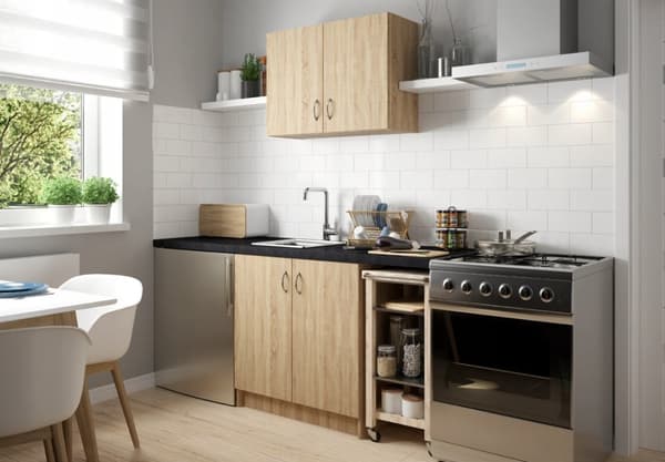 Yhden hengen 80 x 60 Sonoma Oak -riippukeittiön kaappi
