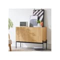 Miniatyrbild 2 av 6: Buffé med 2 dörrar och metallben, buffé, kommod med linjärt design, Mått: H 75 cm / B 100 cm / D 40 cm