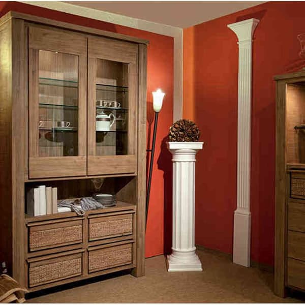Chapiteau bas pied bas av pilaster anpassad till Prestige-pilaster i polystyren