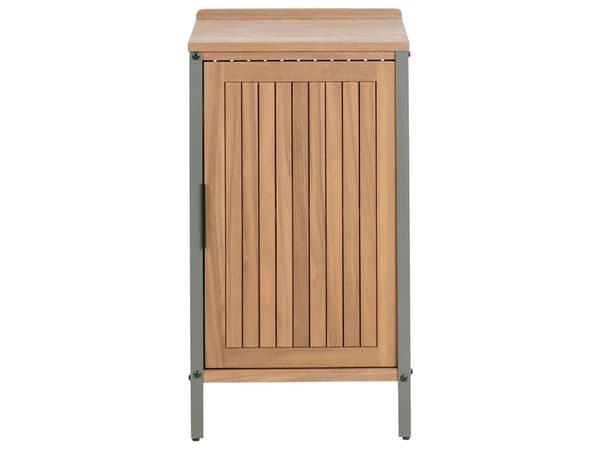Utekjøkkenskap i Brunt Akasietre 2 Hyller 1 Dør med Topp 50 x 50 x 92 cm Hagekjøkken Spisestue