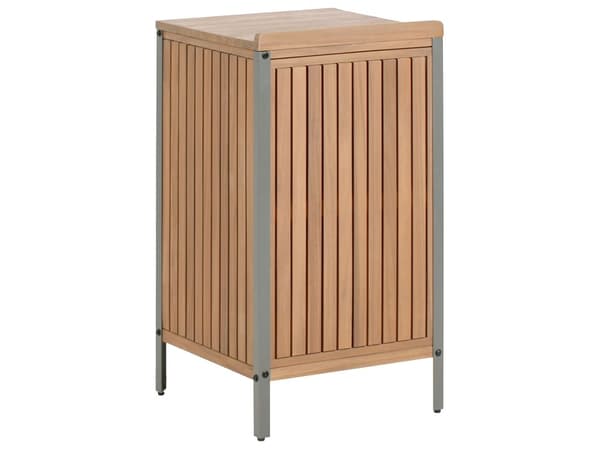 Utekjøkkenskap i Brunt Akasietre 2 Hyller 1 Dør med Topp 50 x 50 x 92 cm Hagekjøkken Spisestue