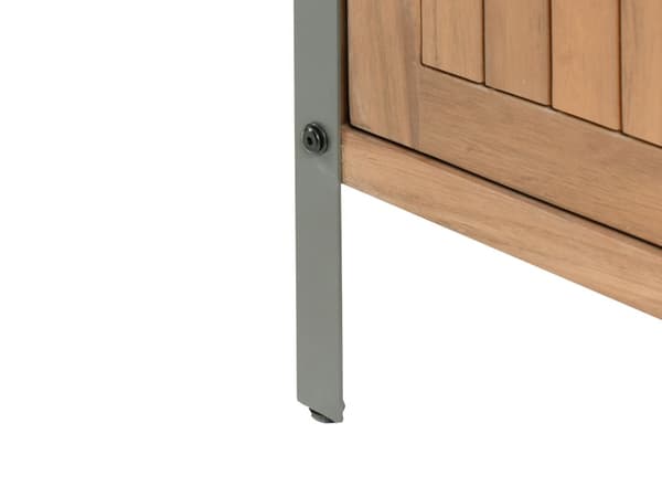 Utekjøkkenskap i Brunt Akasietre 2 Hyller 2 Dører Skap med Topp 50 x 80 x 92 cm Hagekjøkken Spisestue