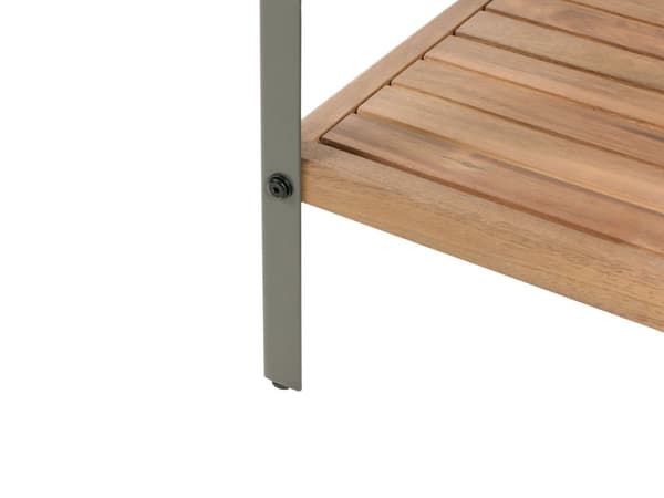 Utekjøkkenøy i Brunt Akasietre med 2 Hyller og Topp 50 x 80 x 92 cm Hagekjøkken Spisestue