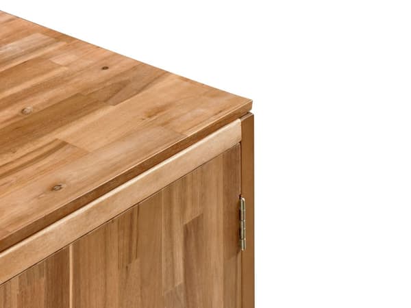 Utendørs kjøkkenskap Brun Akasietre 50 x 50 x 90 cm 2 hyller 1 dør Utekjøkken Hage