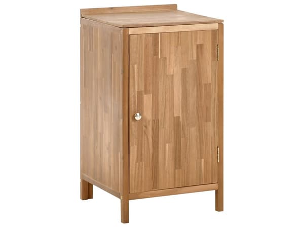 Utendørs kjøkkenskap Brun Akasietre 50 x 50 x 90 cm 2 hyller 1 dør Utekjøkken Hage