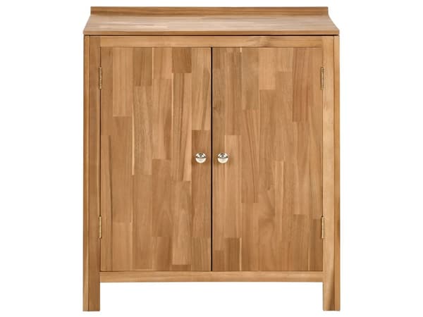 Utendørs kjøkkenskap Brun Akasietre 50 x 80 x 90 cm 2 hyller 2 dører Utekjøkken Hage