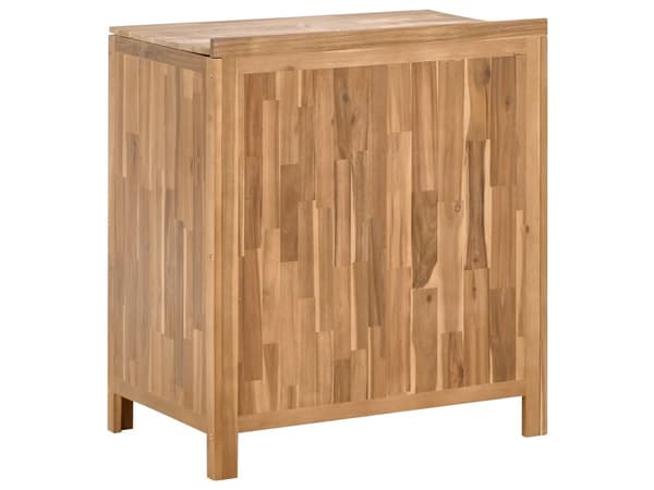 Utendørs kjøkkenskap Brun Akasietre 50 x 80 x 90 cm 2 hyller 2 dører Utekjøkken Hage