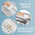 Miniatyrbild 2 av 5: Rootz Kitchen Organizer Shelf - Kitchen Rack - Order System - Hållbart stål - 21x36.5x33.7 cm Stor korg - Silverfinish