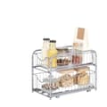 Miniatyrbild 1 av 5: Rootz Kitchen Organizer Shelf - Kitchen Rack - Order System - Hållbart stål - 21x36.5x33.7 cm Stor korg - Silverfinish