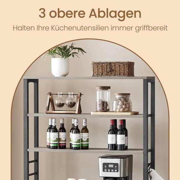 Rootz kökshylla - Stående hylla - Mikrovågshylla - Space -Saving Solution - 40 x 80 x 167 cm