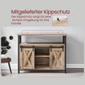 Miniatyrbild 4 av 6: Rootz Sideboard - Kökskåp - förvaringsskåp - Hållbar stålram - 33 cm x 100 cm x 80 cm