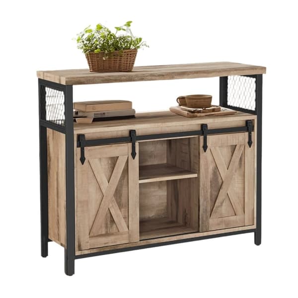 Rootz Sideboard - Kökskåp - förvaringsskåp - Hållbar stålram - 33 cm x 100 cm x 80 cm