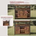 Miniatyrbillede 4 af 6: Rootz skænk køkkenskab - opbevaringsskab - træspanel - stål - vintage stil - 100 x 33 x 80 cm
