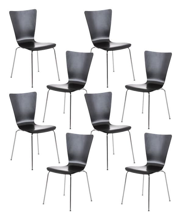 CLP 8-pack Ruokatuolit Aaron musta