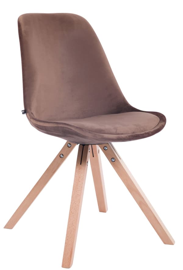 CLP Spisebordsstol Toulouse Fløjl Square Brown-natura