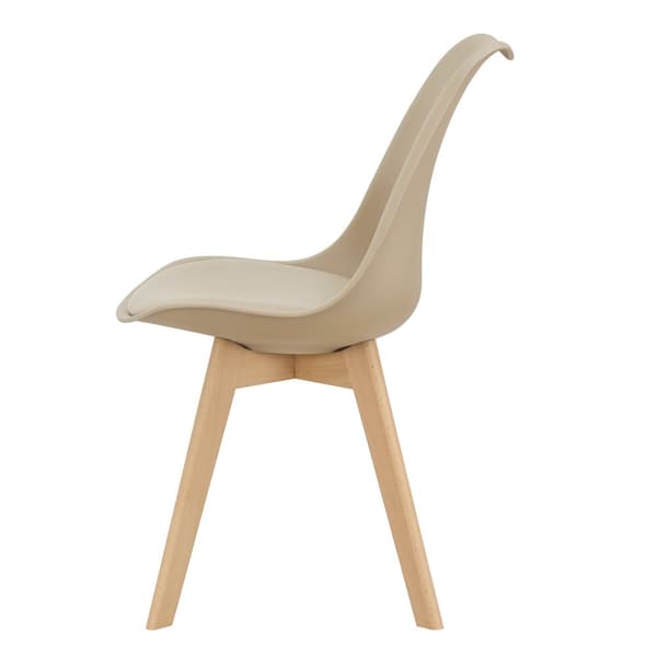 Stol Dubrovnik set om 4 beige [en.casa]